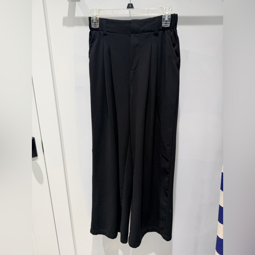 Black Wide-Leg Trousers